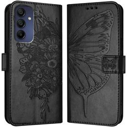 Mobigear Butterfly Samsung Galaxy A16 Wallet case - Black