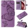 Mobigear Butterfly iPhone 16 Pro Cover a libro portafoglio - Viola