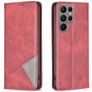 Mobigear Rhombus Slim Samsung Galaxy S23 Ultra Funda tipo libro - Rojo