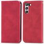 Mobigear Retro Slim Samsung Galaxy S21 FE Pungetui med Seddelrum - Rød