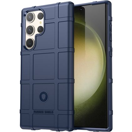 Mobigear Rugged Shield Samsung Galaxy S24 Ultra Flexibel TPU Skal Stötsäkert - Blå