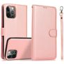 Mobigear Wallet iPhone 16 Pro Max Funda tipo libro 2 en 1 con carcasa extraíble Cartera - Oro rosa
