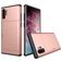 Mobigear Card Samsung Galaxy Note 10 Plus Tvrdý plast Zadní kryt odolný proti nárazům s kapsou na karty - Růžově zlatá