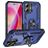 Mobigear Armor Ring iPhone 16 Plus Plástico rígido Capa traseira Antichoque com anel - Azul