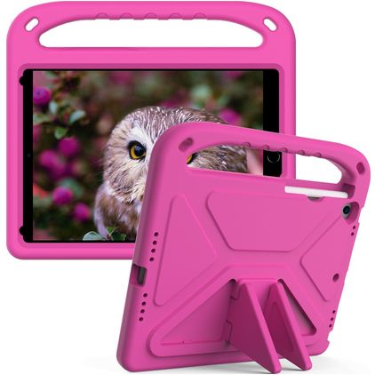 Mobigear AeroArmor iPad 7 (2019) Funda infantil para tablet con asa + Portalápices - Rosa