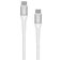 Mobiparts Woven Cable Cabo USB-C para USB-C 1,5 m - Branco