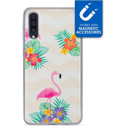 My Style Magneta Samsung Galaxy A50 Flexibel TPU Skal - Flamingo