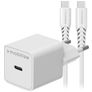 Mobilize Single USB-C Laddare USB-C 1,2 m Power Delivery 30W - Vit