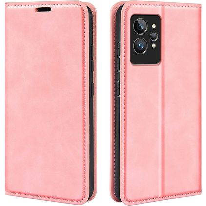 Mobigear Retro Slim Realme GT2 Pro Etui z klapką typu portfel - Różowy