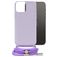 Mobilize Lanyard Gelly iPhone 14 Pro Max Fleksibel TPU Cover med snor - Pastel Purple