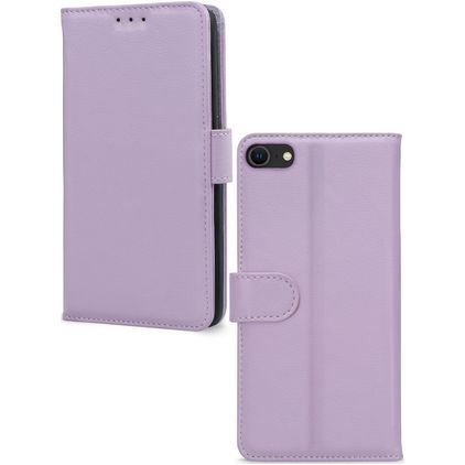 Mobilize Premium Gelly Wallet iPhone SE (2020) Funda tipo libro Cartera - Morado