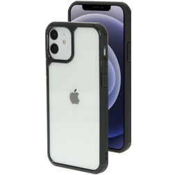 Mobiparts Rugged Clear iPhone 12 Hard Case Back cover Shockproof - Clear / Black