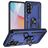 Mobigear Armor ring Samsung Galaxy A37 Funda Plástico rígido Carcasa Antigolpes con anillo - Azul