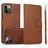 Mobigear Wallet iPhone 16 Pro Max Case Detachable 2-in-1 Wallet Case Wallet - Brown