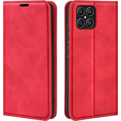 Mobigear Retro Slim HONOR X8 Plånboksfodral med sedelfack - Röd