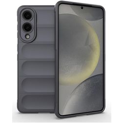 Mobigear Bumpy Samsung Galaxy S25 Edge TPU flexível Capa traseira - Cinzento