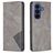 Mobigear Rhombus Slim Samsung Galaxy S26 FE Funda tipo libro - Gris