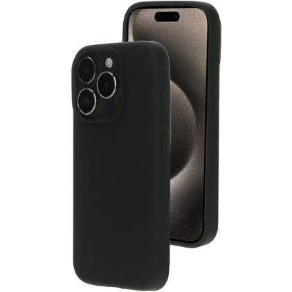 Mobiparts iPhone 15 Pro Silikon MagSafe Etui plecki - Czarny