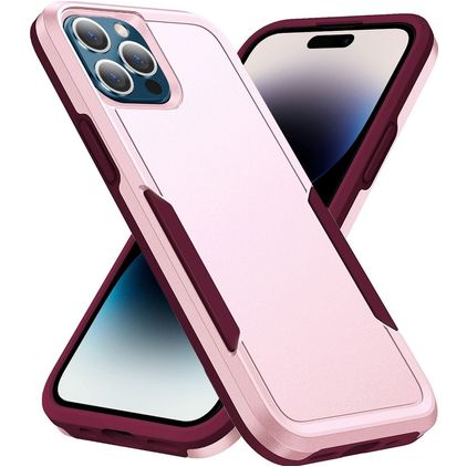 Mobigear Heavy Armor iPhone 14 Pro Fodral Hårdplast Skal Stötsäkert - Rosa / Lila