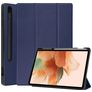 Mobigear Tri-Fold Gel Samsung Galaxy Tab S7 FE TPU / Poliuretano (PU) Cover a libro + Portapenna - Blu scuro