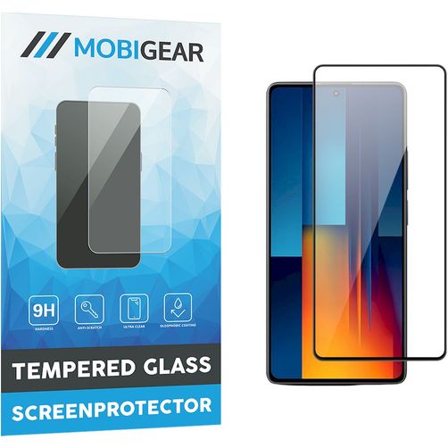 Mobigear Premium POCO M6 Pro Panssarilasi Näytönsuoja - Suojakuoren kanssa yhteensopiva - Musta