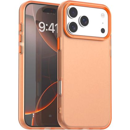 Mobigear Crystal iPhone 17 Pro Max Funda Plástico rígido Carcasa - Naranja