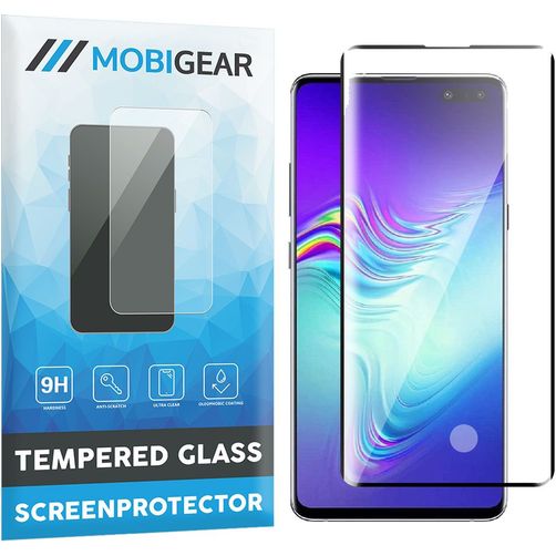 Mobigear Premium Samsung Galaxy S10 5G Vidro temperado Película de ecrã - Compatível com capas - Preto