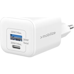 Mobilize Wall Charger Dual USB / USB-C Carregador Power Delivery 30W - Branco