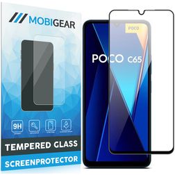 Mobigear Premium POCO C65 Panssarilasi Näytönsuoja - Suojakuoren kanssa yhteensopiva
