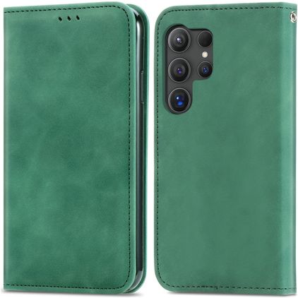 Mobigear Retro Slim Samsung Galaxy S25 Ultra Cover a libro - Verde