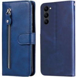 Mobigear Zipper Samsung Galaxy S23 Funda tipo libro Cartera - Azul