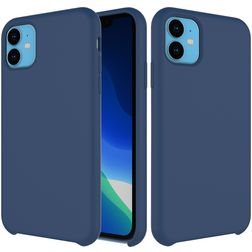 Mobigear Rubber Touch iPhone 11 Silikon Zadní kryt - Námořnická modrá