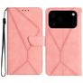 Mobigear Stitch iPhone 18 Pro Max Cover a libro portafoglio - Rosa
