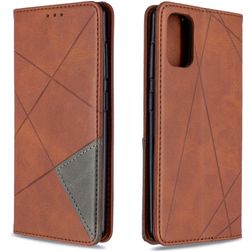 Mobigear Rhombus Slim Samsung Galaxy A41 Cover a libro - Marrone