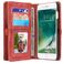 CaseMe 008 iPhone 7 Plus Cover a libro 2 in 1 con guscio estraibile a portafoglio - Rosso