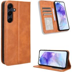 Mobigear Sensation Samsung Galaxy A35 Lompakkokotelo + Setelitasku - Ruskea