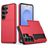 Mobigear Card Samsung Galaxy S26 Ultra Funda Plástico rígido Carcasa Antigolpes con tarjetero - Rojo