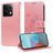 Mobigear Flowers POCO X6 Capa livro Carteira - Rosa dourado