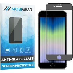Mobigear Premium iPhone SE (2022) Vidro temperado Película de ecrã - Compatível com capas - Preto
