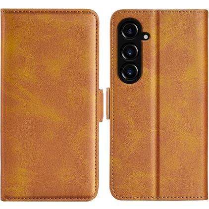Mobigear Slim Magnet Samsung Galaxy S23 FE Wallet case - Cognac