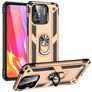 Mobigear Armor Ring Xiaomi Redmi 10C Funda Plástico rígido Carcasa Antigolpes con anillo - Dorado