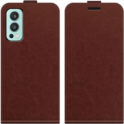 Mobigear OnePlus Nord 2 Capa flip - Castanho