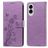 Mobigear Flowers Samsung Galaxy S25 Edge Funda tipo libro Cartera - Morado