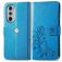 Mobigear Clover Motorola Edge 30 Pro Wallet case - Blue