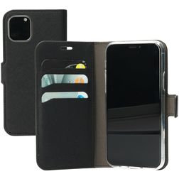 Mobiparts Saffiano Wallet iPhone 11 Pro Pungetui med Seddelrum - Sort