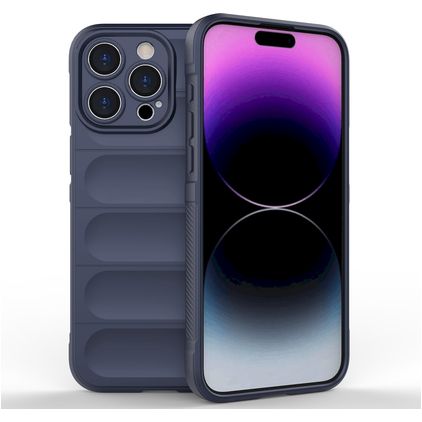 Mobigear Bumpy iPhone 15 Pro Max TPU flexível Capa traseira - Azul escuro