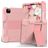 Mobigear ShieldStand iPad Air 4 (2020) Case Plastic / Silicone Back cover + Stylus Holder + Stand - Rose Gold