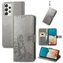 Mobigear Clover Samsung Galaxy A73 Etui z klapką typu portfel - Szary