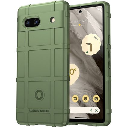 Mobigear Rugged Shield Google Pixel 7a Flexibel TPU Skal Stötsäkert - Grön