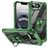 Mobigear Crystal Ring iPhone 16e Plástico rígido Capa traseira com anel - Verde